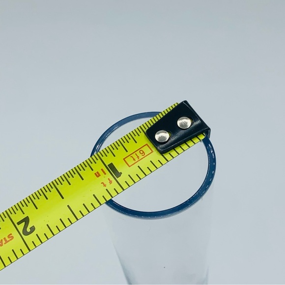 Vintage MCM Handcrafted Controlled Bubble 9” Glass Bud Vase Purple Base - Picture 8 of 9